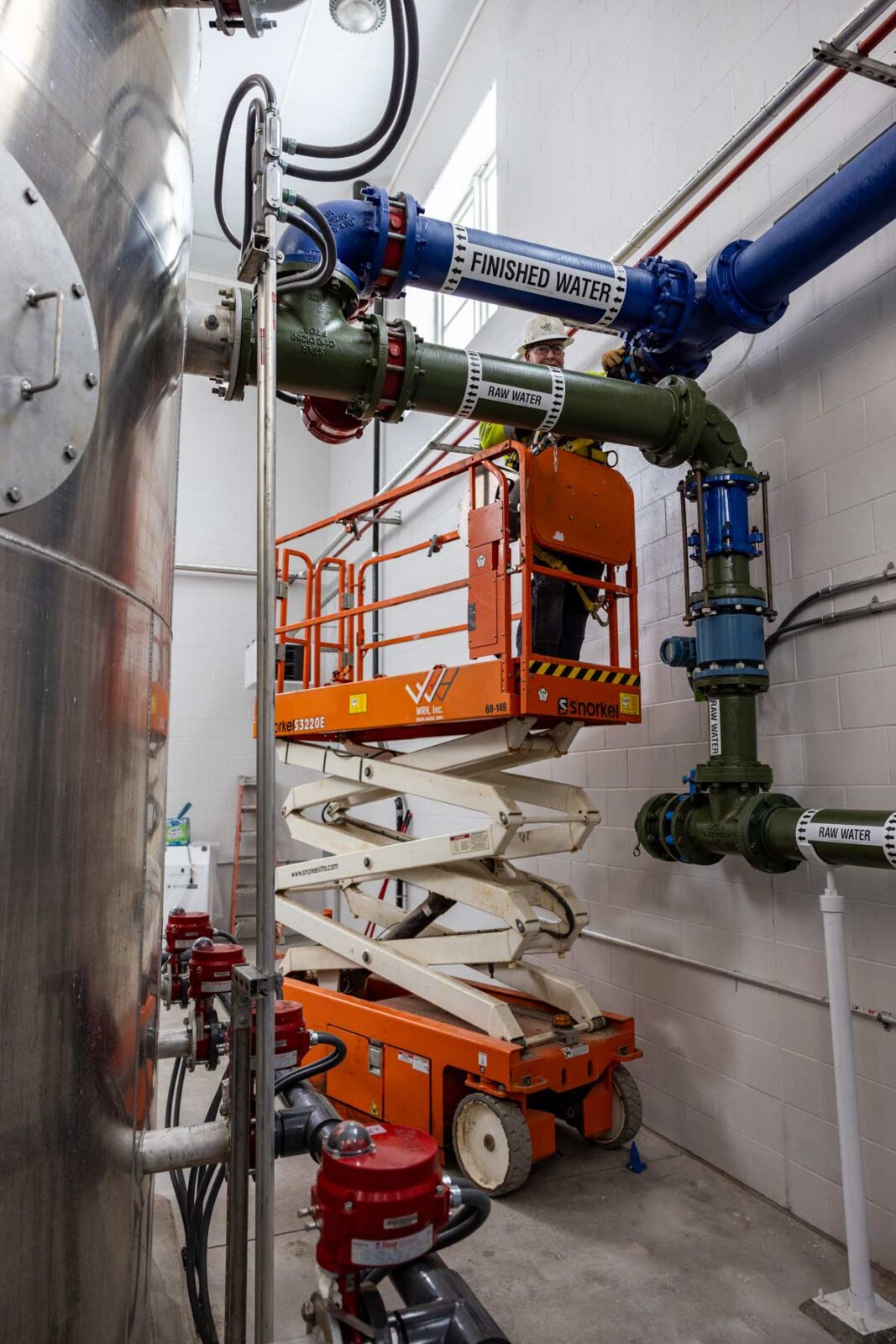 Wendler works on the Elkhart Water Treatment Plant